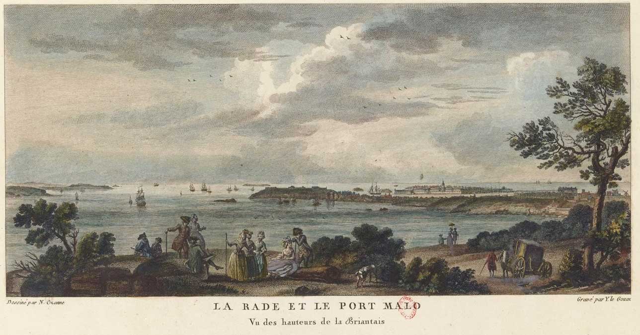 La Rade et le Port Malo. Ozanne, Nouvelles vues perspectives des ports de France (1776)