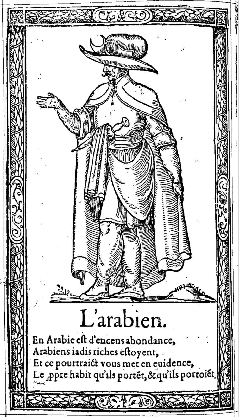 L’arabien. Desprez, Recueil de la diversité des habits (1564)