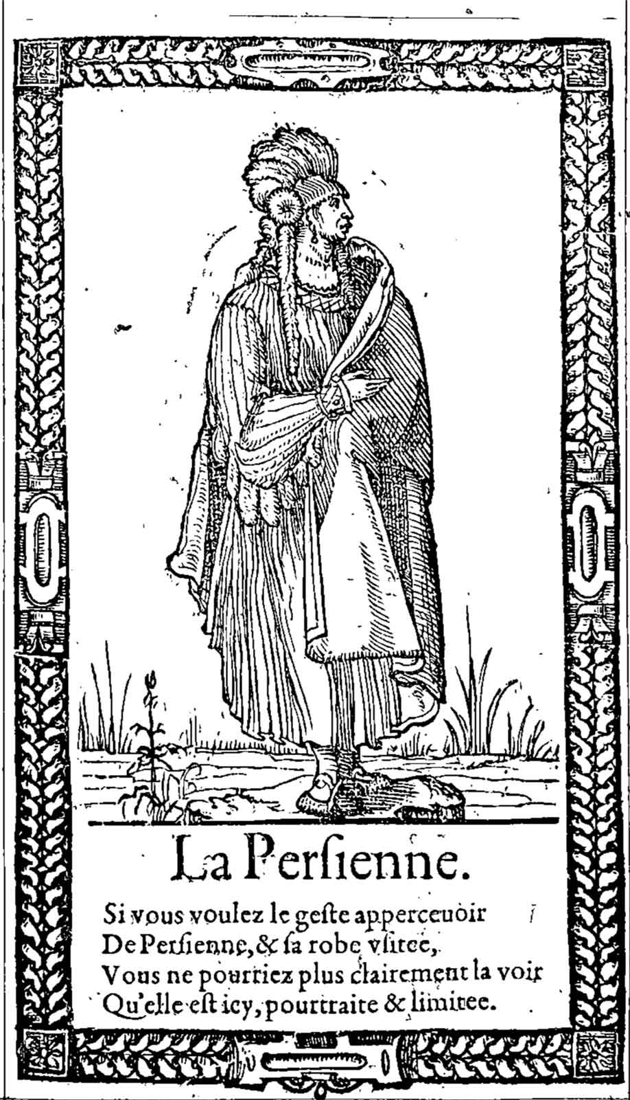 La Persienne. Desprez, Recueil de la diversité des habits (1564)