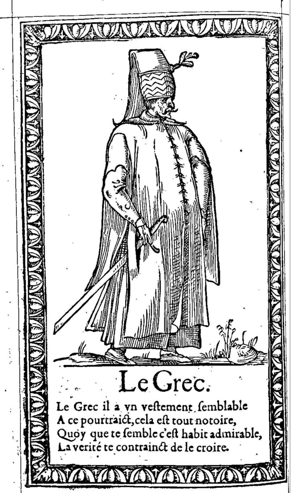 Le grec. Desprez, Recueil de la diversité des habits (1564)