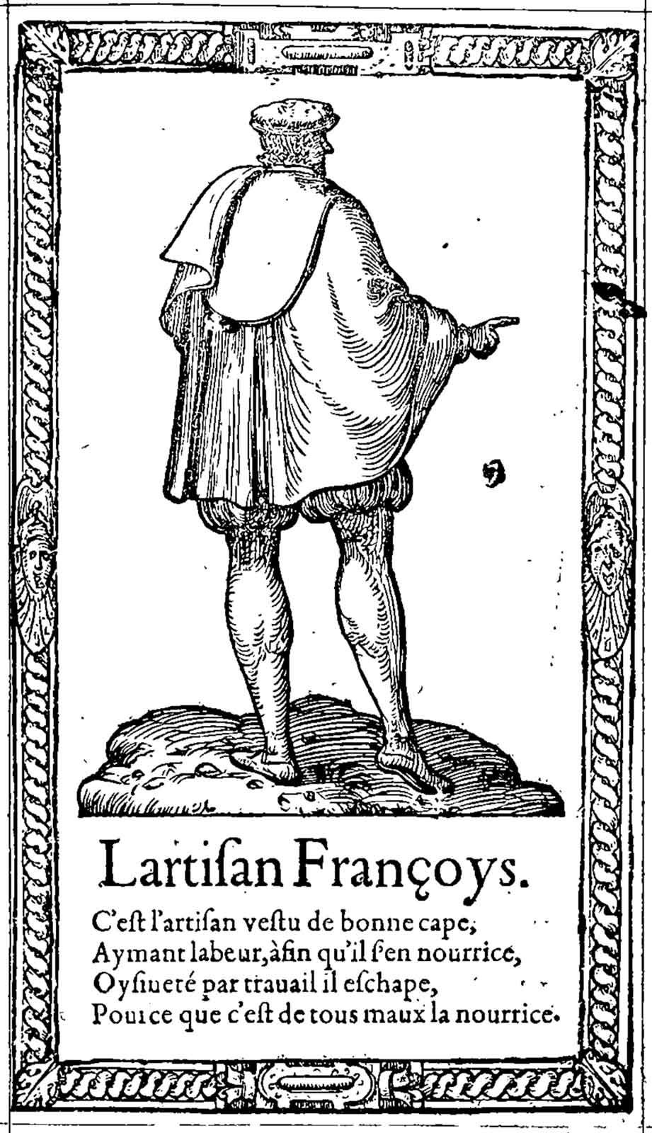 L’artisan. Desprez, Recueil de la diversité des habits (1564)