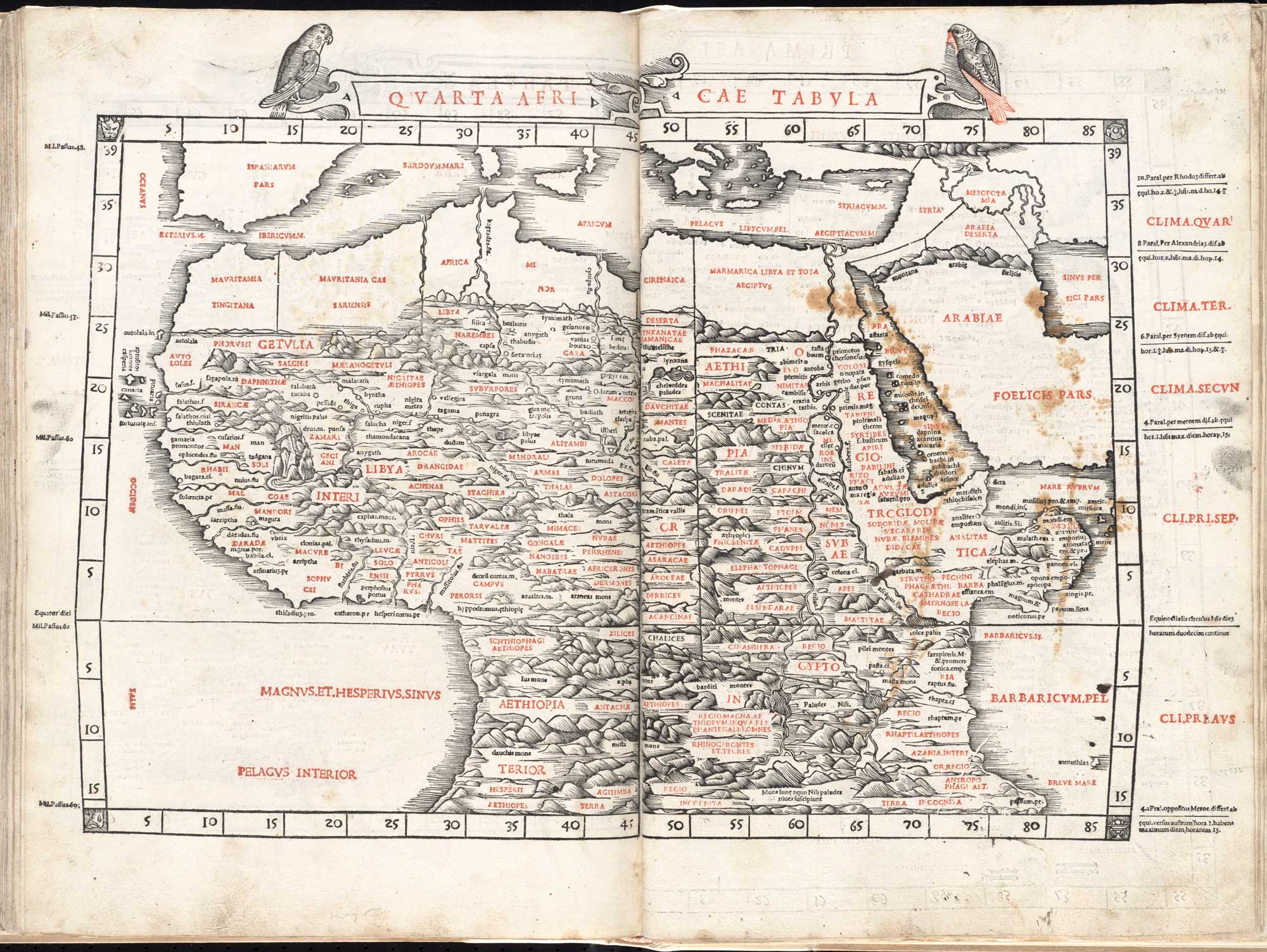 Map of northern Africa from 1511 edition of Ptolemy’s Geography